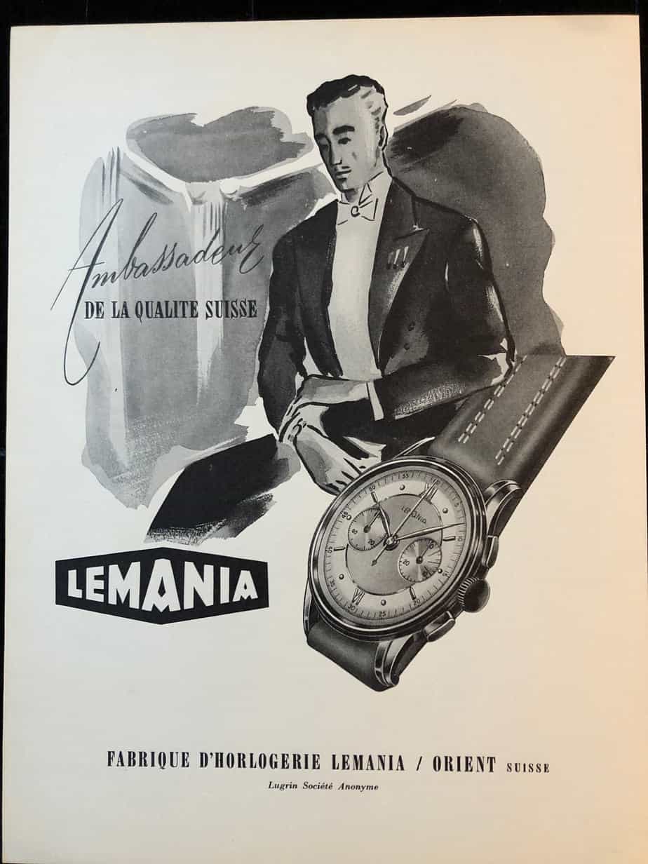 Lemania Advertisement from the 1950s