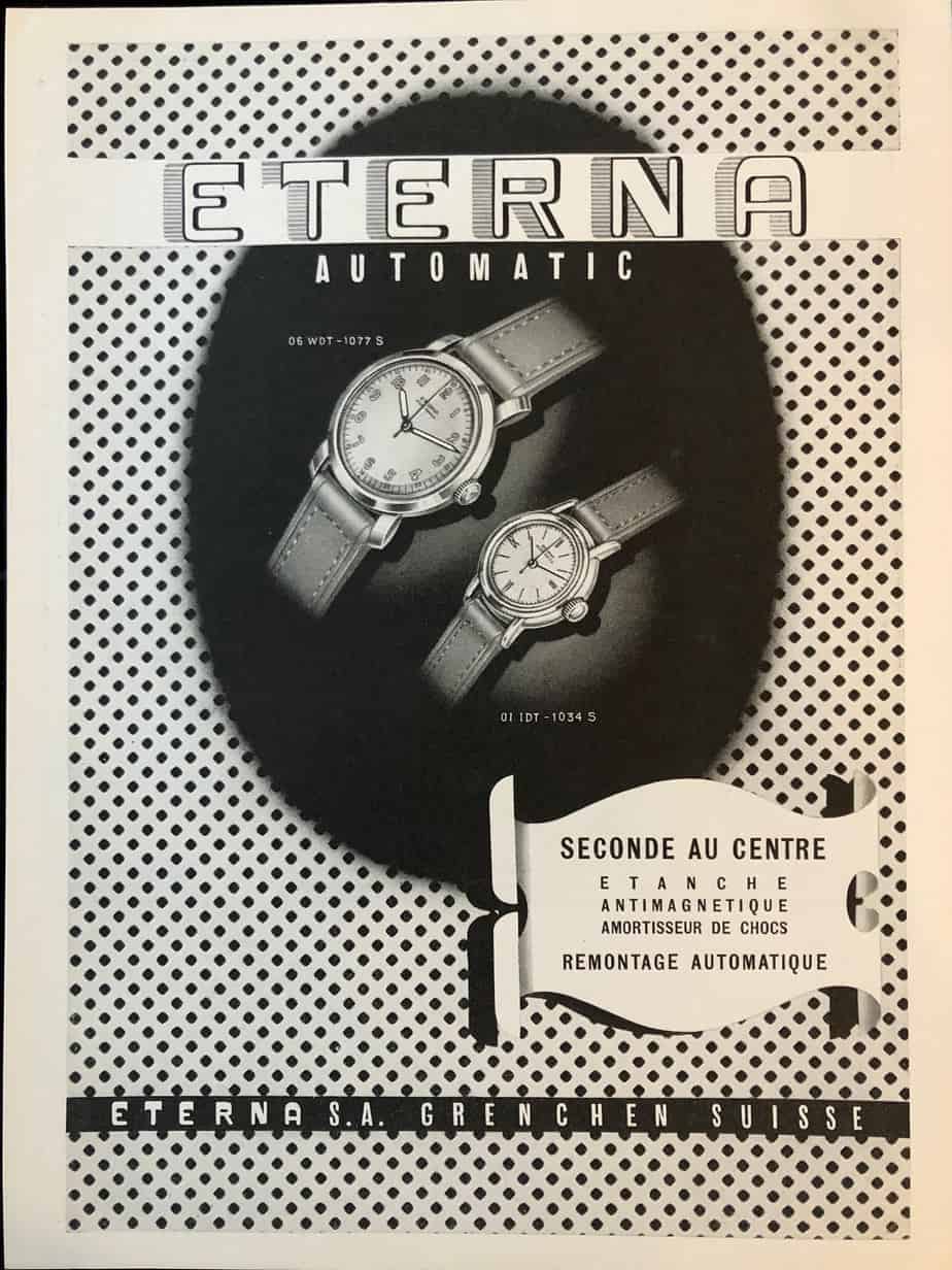 Vintage Eterna Ad 1945